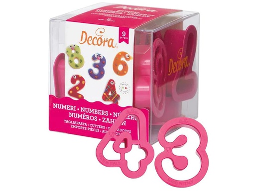 [90267515 1478546] Decora Guetzli-Ausstecher-Set 9 Stück, Zahlen