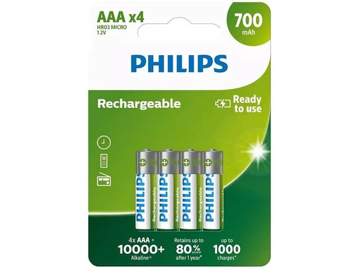 [90267616 1476061] Philips Akku Akku Rechargeable AAA 4 Stück