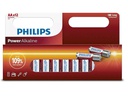 Philips Batterie Power Alkaline AA 12 Stück