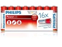 Philips Batterie Power Alkaline AA 16 Stück