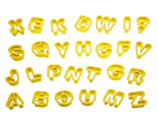 [90267798 1478547] Decora Guetzli-Ausstecher-Set 36 Stück, Alphabet und Zahlen