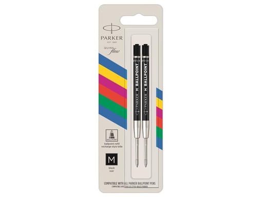 [90267888 1474572] Parker Schreibmine Quinkflow Medium (M), Schwarz, 2 Stück