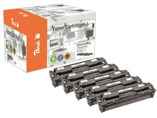 [90046049 372384] Peach Tonerset HP Nr. 304A (CC53A) 2x BK, 1x C, M, Y