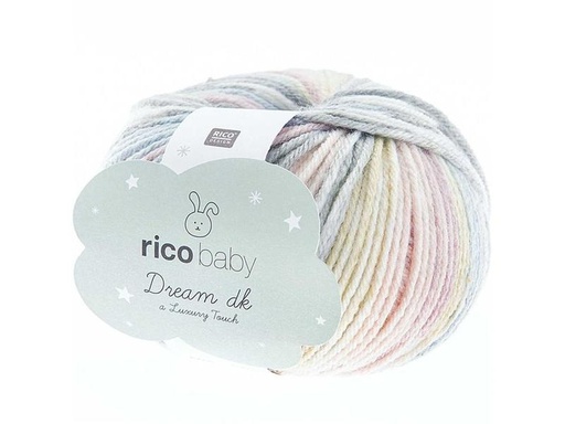 [90268229 1482393] Rico Design Wolle Baby Dream dk 50 g, Blau; Gelb; Rosa