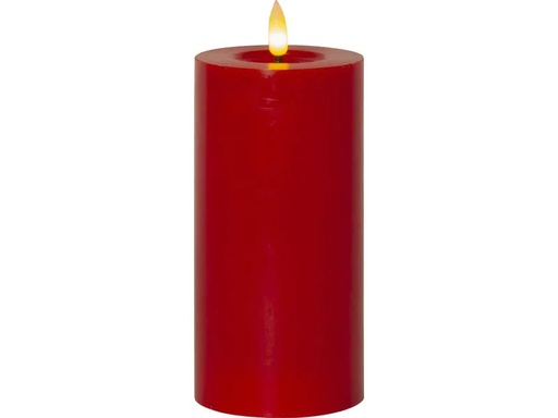 [90268244 1483735] Star Trading LED-Kerze Pillar Flamme Flow, 17.5 cm, Rot