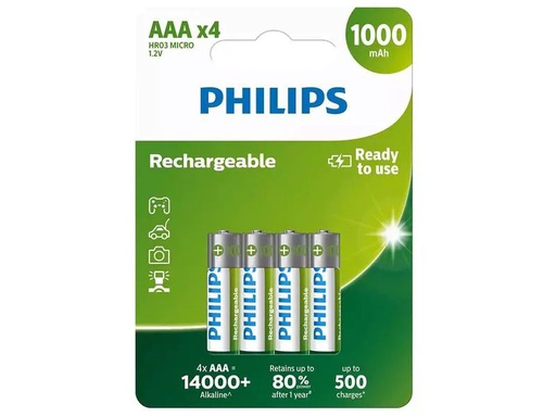 [90268269 1476063] Philips Akku Akku Rechargeable AAA 4 Stück