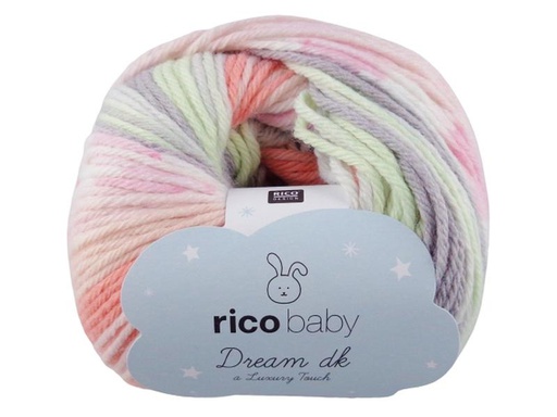 [90268270 1482387] Rico Design Wolle Baby Dream dk 50 g, Grau; Lachs