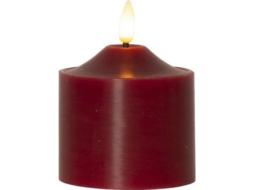 [90268278 1483738] Star Trading LED-Kerze Pillar Flamme, 9.5 cm, Rot