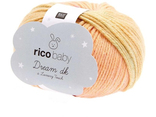 [90268383 1482397] Rico Design Wolle Baby Dream dk 50 g, Gelb; Orange