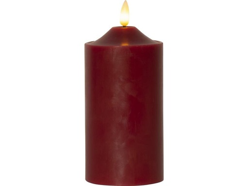 [90268386 1483740] Star Trading LED-Kerze Pillar Flamme, 17 cm, Rot