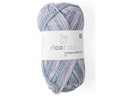 Rico Design Wolle Baby Cotton Soft Print 50 g, Blau; Lila