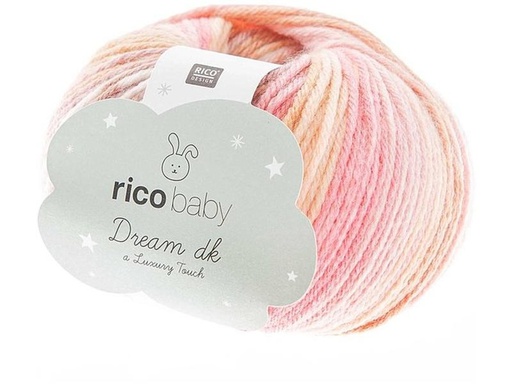 [90268420 1482394] Rico Design Wolle Baby Dream dk 50 g, Beige; Rosa