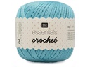 Rico Design Häkel- und Strickgarn Essentials Crochet 50 g, Türkis
