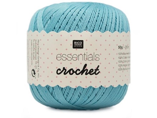 [90268439 1482373] Rico Design Häkel- und Strickgarn Essentials Crochet 50 g, Türkis