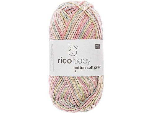 [90268452 1482383] Rico Design Wolle Baby Cotton Soft Print 50 g, Petrol; Rosa