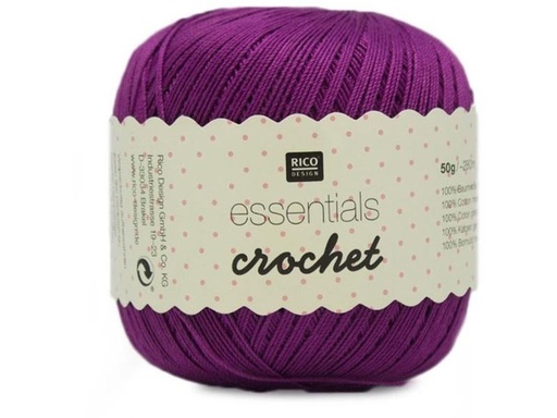 [90268490 1482371] Rico Design Häkel- und Strickgarn Essentials Crochet 50 g, Lila