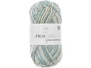 Rico Design Wolle Baby Cotton Soft Print 50 g, Grau; Türkis