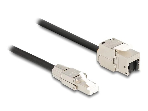 [90268736 1488735] Delock Patchkabel RJ45 zu Keystone Cat 6A, S/FTP, 1 m