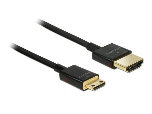 [90268737 1486016] Delock Kabel 4K 60Hz HDMI - Mini-HDMI (HDMI-C), 0.25 m, Schwarz