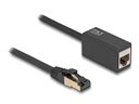 Delock Patchkabel Verlängerungskabel Cat 8.1, S/FTP, 1 m, Schwarz