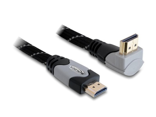 [90268800 1486080] Delock Kabel gewinkelt oben HDMI - HDMI, 1 m, Grau