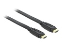 Delock Kabel flach HDMI - HDMI, 1 m, Schwarz