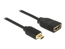 Delock Kabel 4K 60Hz Micro-HDMI (HDMI-D) - HDMI, 0.2 m