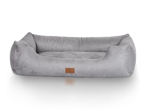 [90268990 1480837] Knuffelwuff Hunde-Bett Dreamline Velour, M-L, 85 x 63 cm, Grau