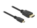 Delock Kabel HDMI - Micro-HDMI (HDMI-D), 1 m, Schwarz