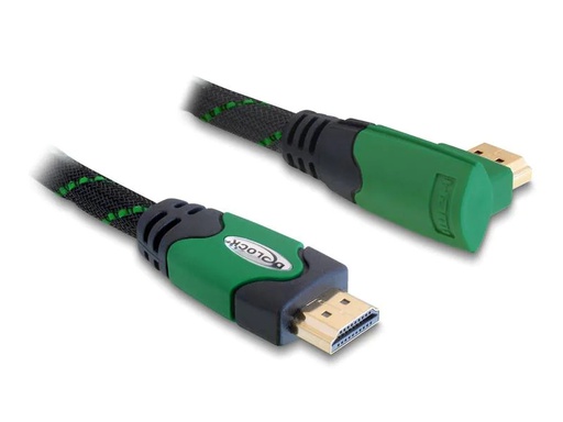 [90269054 1486084] Delock Kabel gewinkelt rechts HDMI - HDMI, 1 m, Grün