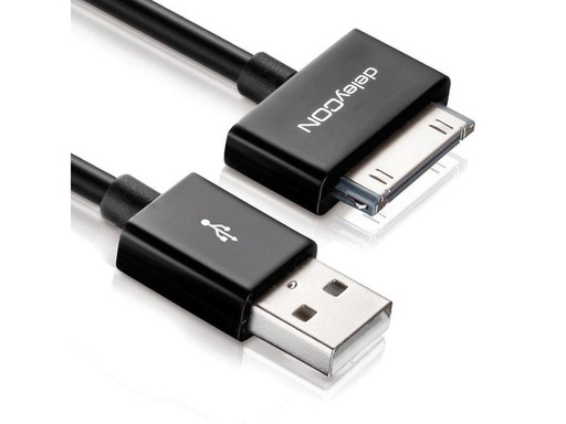 [90046152 358383] deleyCON USB 2.0-Kabel  USB A - Apple Dock 30-Pin 2 m