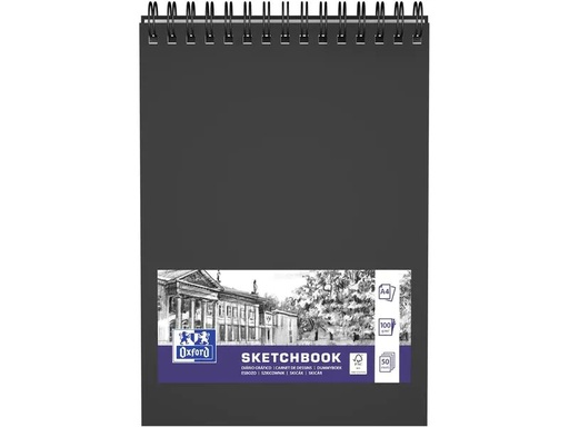 [90269167 1470841] Oxford Malbuch Skizzenbuch A4, Schwarz