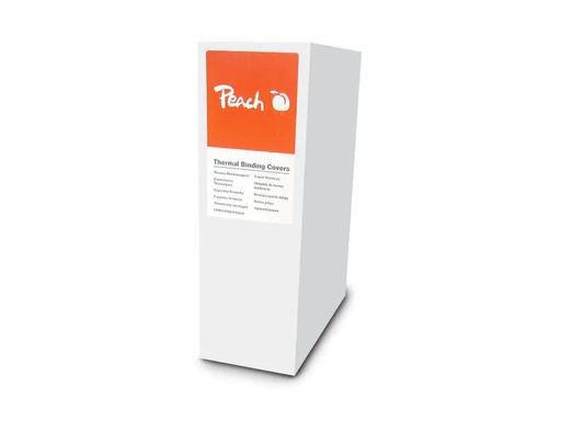 [90046178 909421] Peach Einbanddeckel für 15 Blatt, 200 g/m², 100 Stück, Weiss