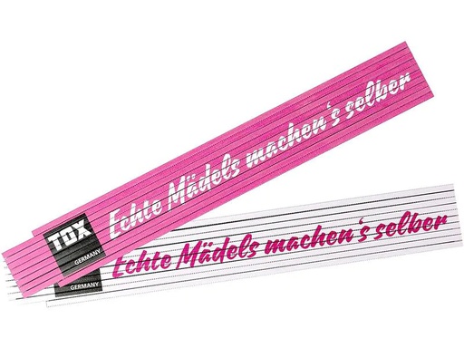 [90269247 1474405] Tox-Dübel Doppelmeter «Echte Mädels machens selber», 2 m