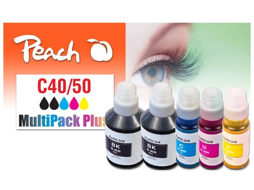 [90269253 1476292] Peach Tinte Canon  CISS GI-40/50 Multi-Pack+ C, M, Y, BK