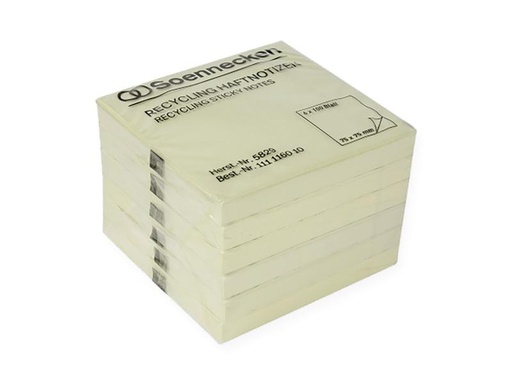 [90269412 1398648] Soennecken Notizzettel oeco Recycling, 7.5 x 7.5 cm, 6 Stück, Gelb