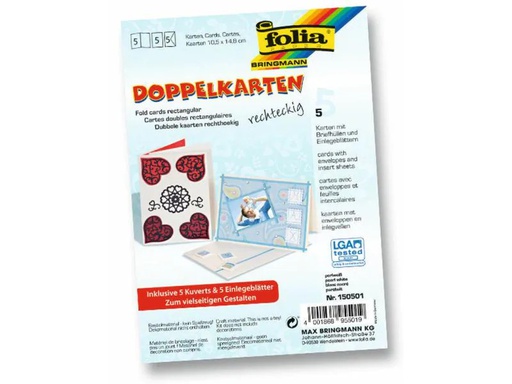 [90046263 565740] Folia Blankokarte 220 g/m² rechteckig Perlweiss