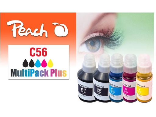 [90269968 1476294] Peach Tinte Canon CISS Gl-56, Multi-Pack+ C/M/Y/2x BK