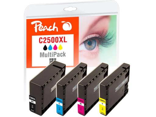 [90270047 1476265] Peach Tinte Canon PGI-2500XL,Multi-Pack C, M, Y, BK