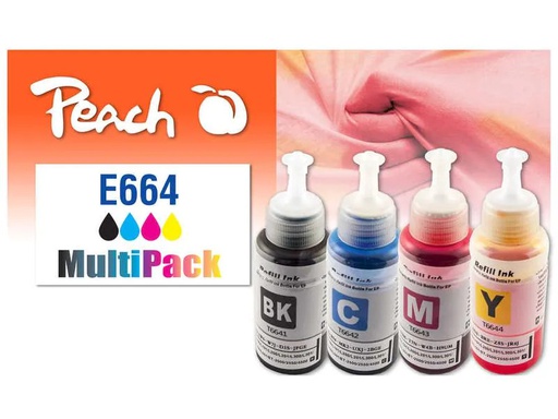 [90270204 1476295] Peach Tinte Canon  CISS T664640 Multi-Pack C, M, Y, BK