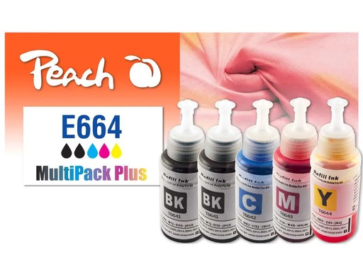 [90270320 1476296] Peach Tinte Canon  CISS T664 Multi-Pack C, M, Y, BK