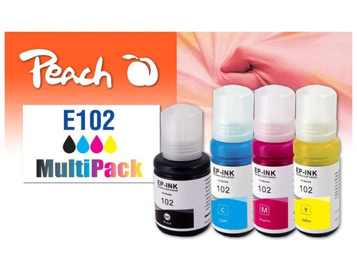 [90270332 1476297] Peach Tinte Epson CISS 102 Multi-Pack C, M, Y, BK