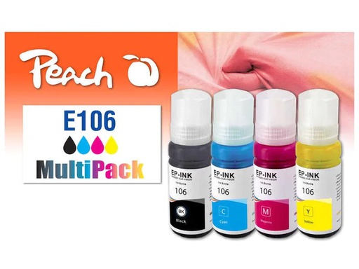 [90270350 1476299] Peach Tinte Canon  CISS 106 Multi-Pack C, M, Y, BK