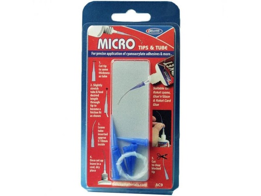 [90046342 778876] Deluxe Materials Düse Micro Tips &amp; Tube 0 dl, Blau