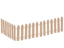 HobbyFun Mini-Utensilien Garten Zaun 25 x 5 cm, Natur