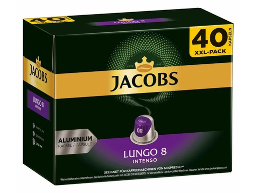 [90046354 817824] Jacobs Kaffeekapseln Lungo 8 Intenso 40 Stück