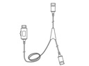 snom Y-Kabel für A100M/A100D Headset QD - QD 0.48 m