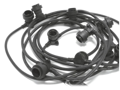 [90270649 1483734] Schönenberger Lichterkette Solo, 10W, 10 x E27, 10 m, Schwarz