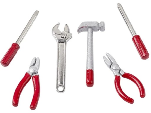 [90270703 1476761] HobbyFun Mini-Utensilien Werkzeug Set 6 Stück, sortiert