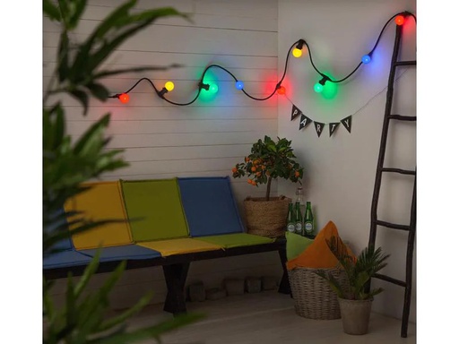 [90270733 1483733] Schönenberger Lichterkette Party-Deco, 600 cm, Mehrfarbig